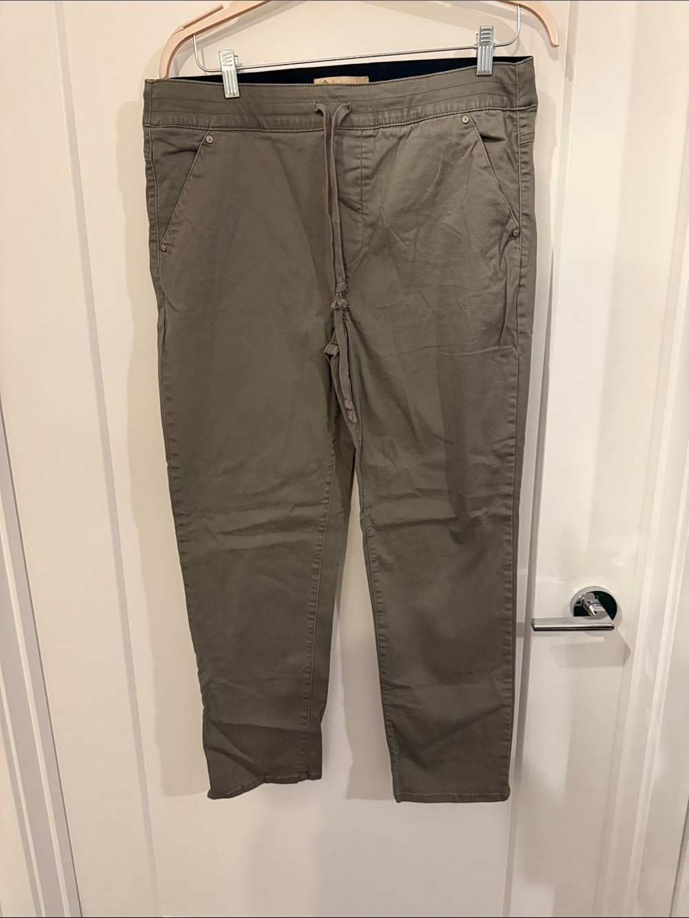 Democracy Olive Green Drawstring Chinos